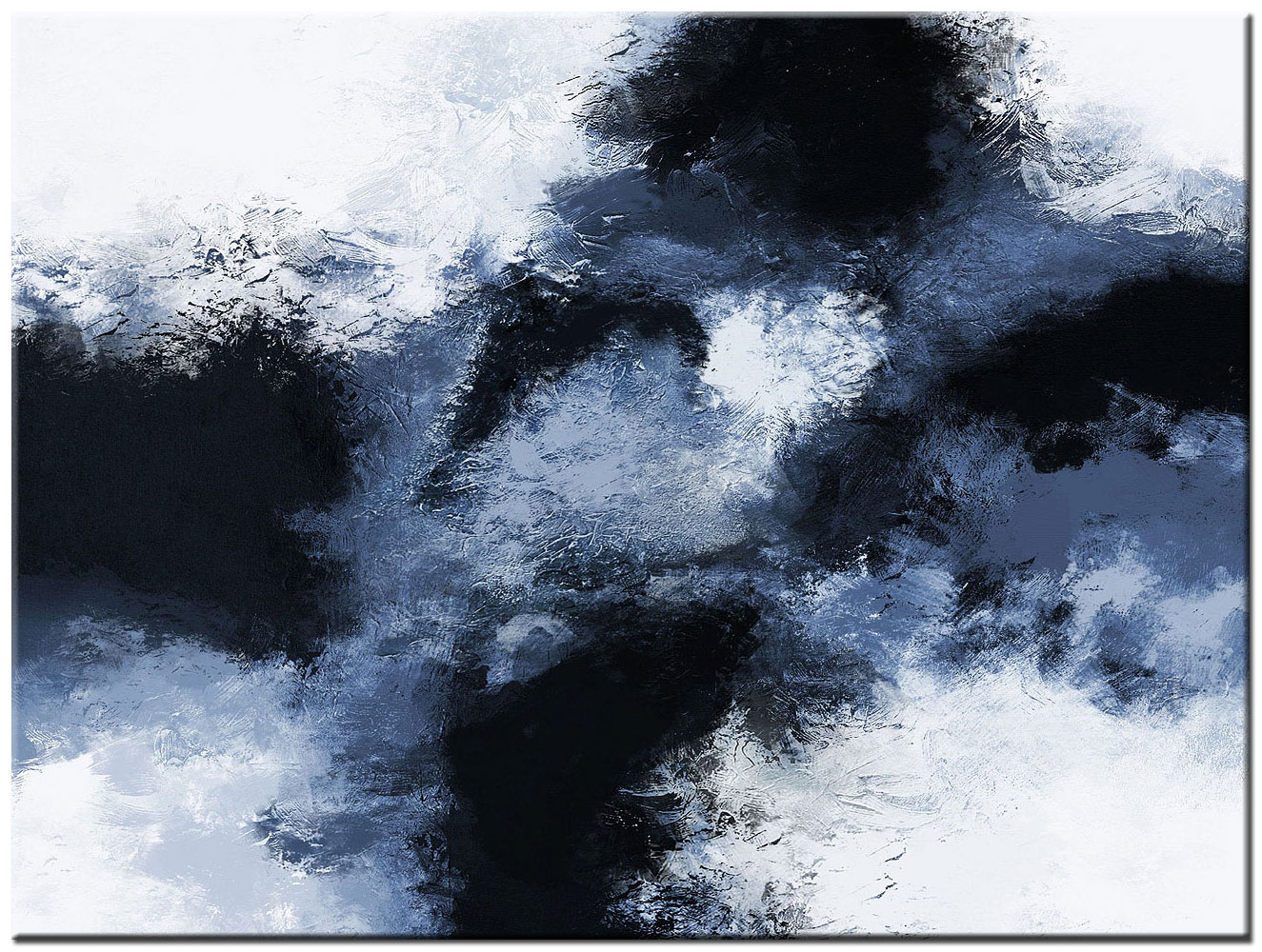 Black Clouds abstract modern schilderij 120x90cm