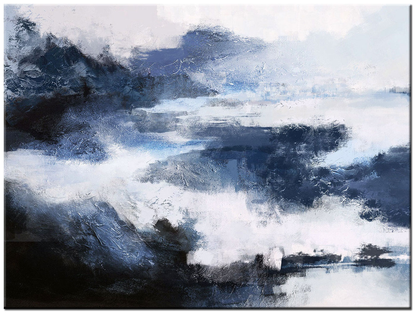 Black Land abstract modern schilderij 120x90cm