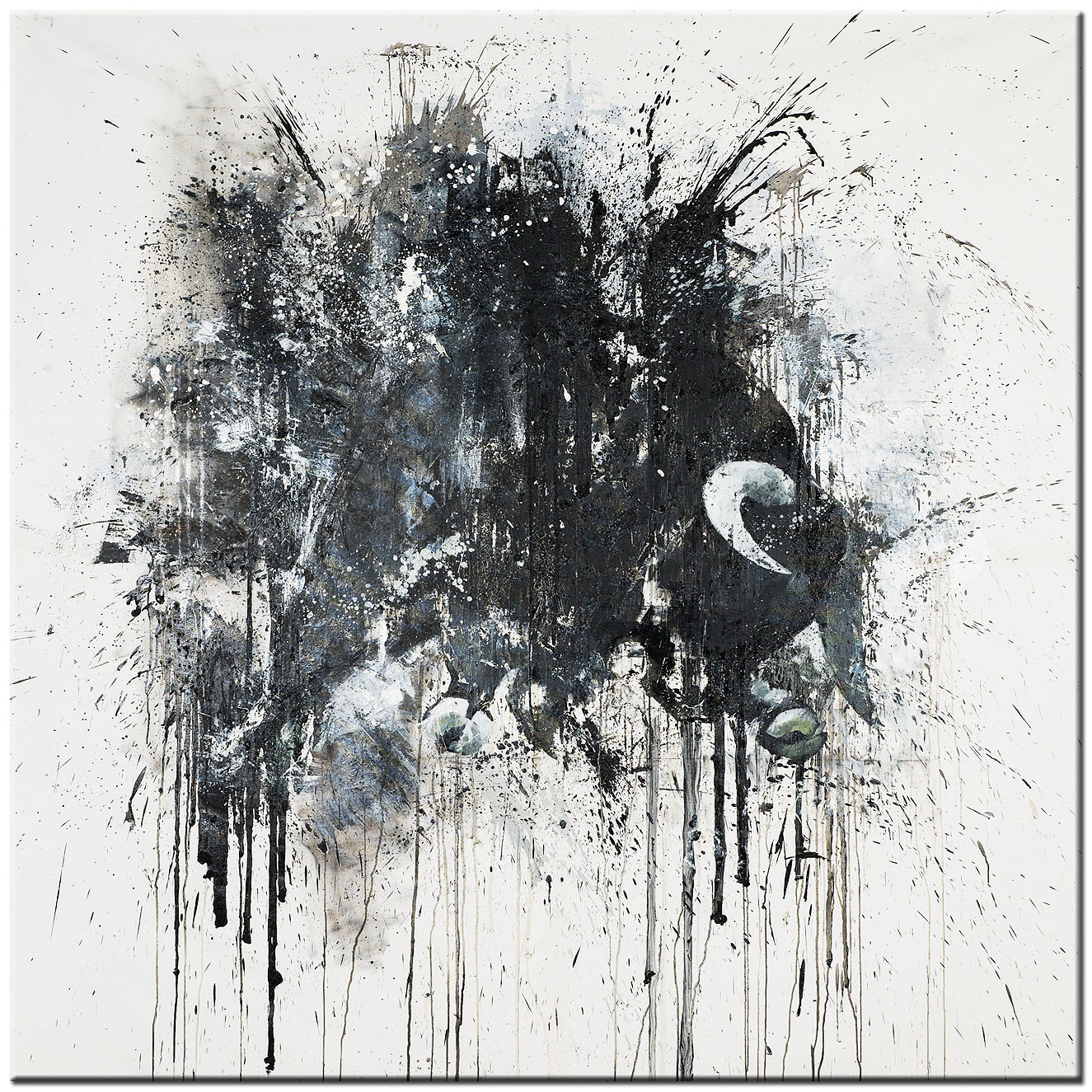 Bull abstract modern schilderij 100x100cm