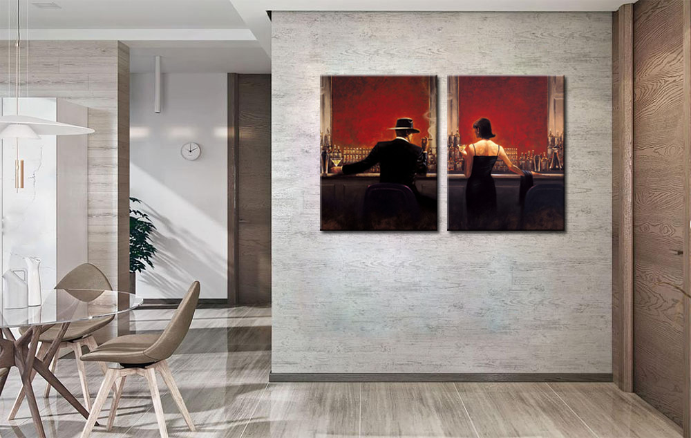 Samen Drinken twee luik modern schilderij - Afbeelding 4