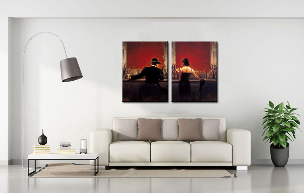 Samen Drinken twee luik modern schilderij - Afbeelding 3