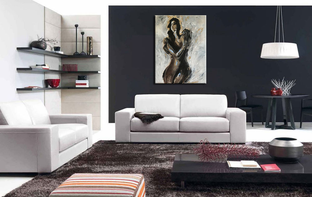 Erotisch schilderij Sensuele vrouw 90x120cm - Afbeelding 3