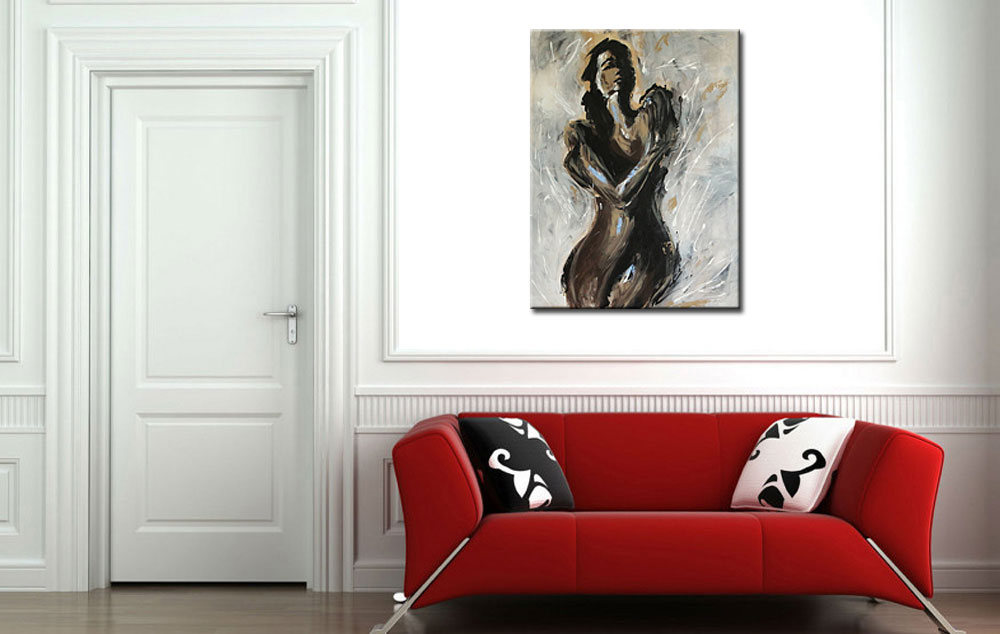 Erotisch schilderij Sensuele vrouw 90x120cm - Afbeelding 4