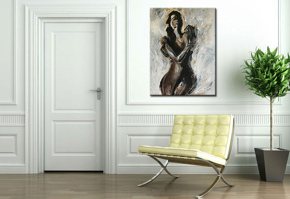 Erotisch schilderij Sensuele vrouw 90x120cm - Afbeelding 2