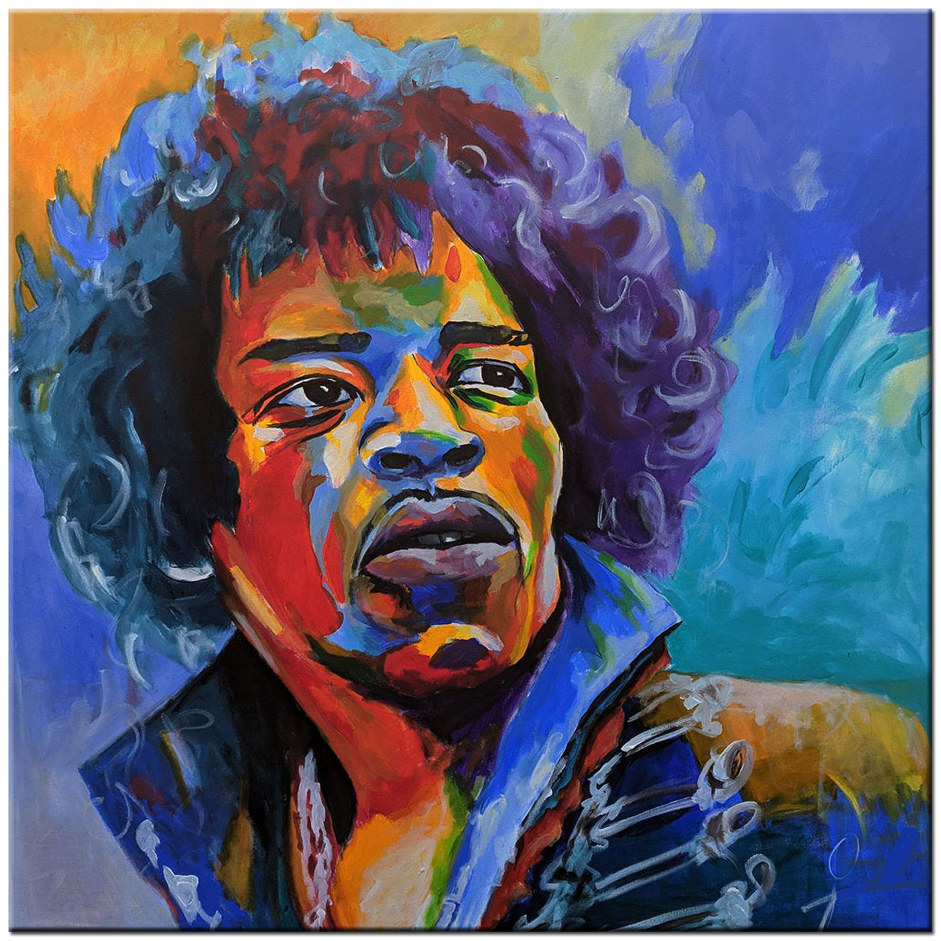 Jimi Hendrix modern schilderij