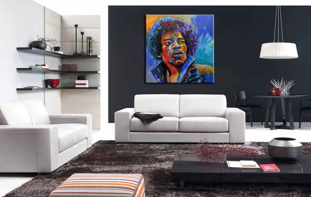 Jimi Hendrix modern schilderij - Afbeelding 3