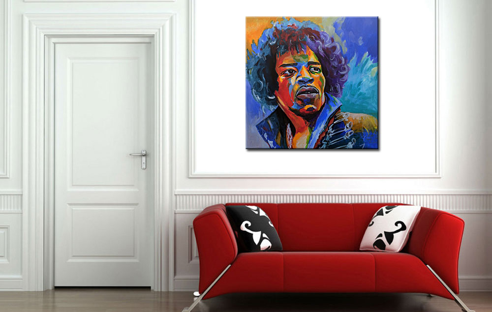 Jimi Hendrix modern schilderij - Afbeelding 2