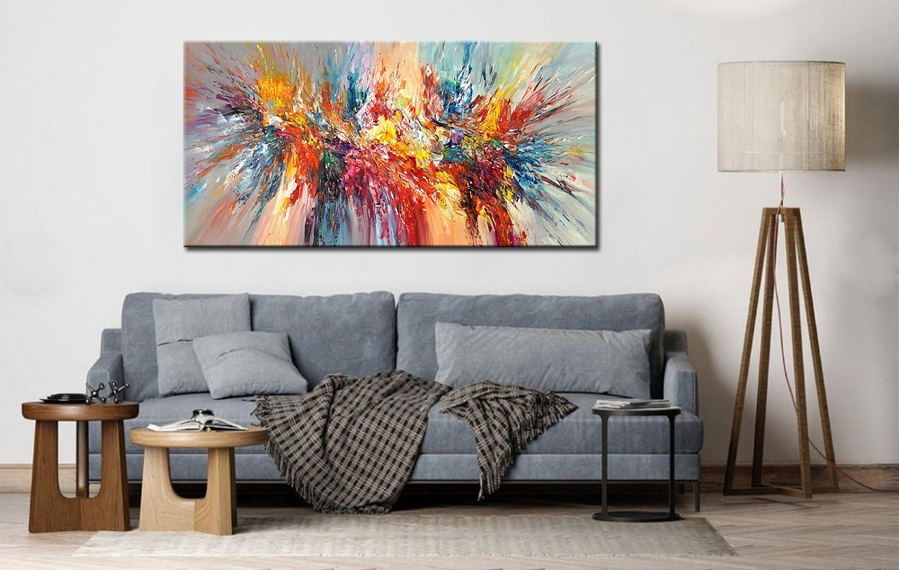 Abstract schilderij Tijdloze expressie 180x90cm - Afbeelding 4