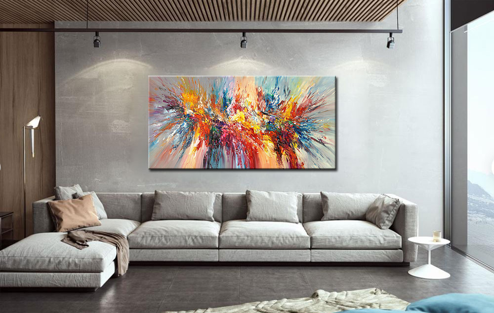 Abstract schilderij Tijdloze expressie 180x90cm - Afbeelding 2