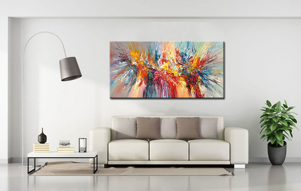 Abstract schilderij Tijdloze expressie 180x90cm - Afbeelding 3