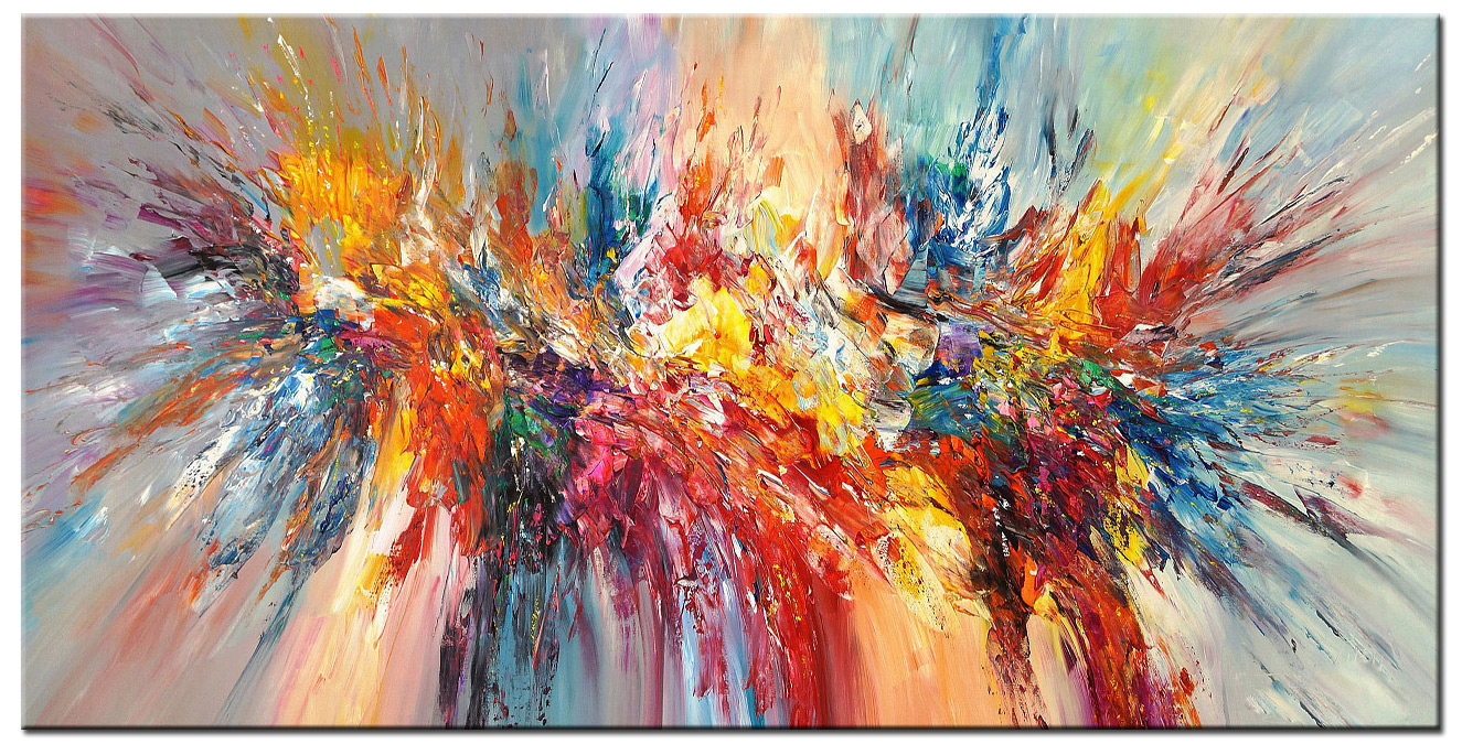 Abstract schilderij Tijdloze expressie 180x90cm