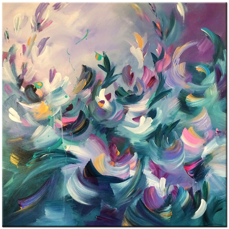 Lilly modern bloemen schilderij