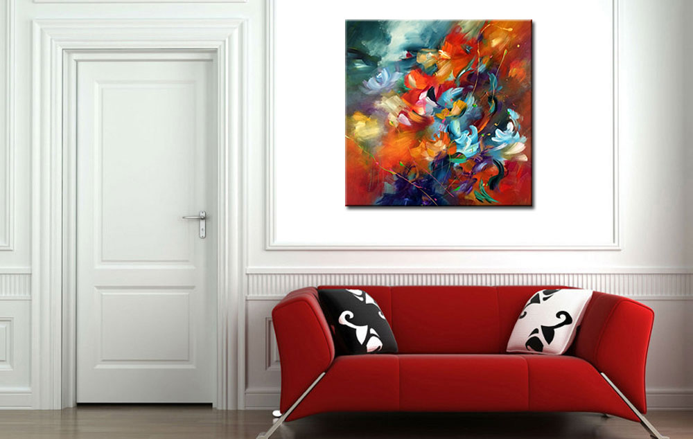 Bloemen schilderij Kleurenexplosie - Afbeelding 2