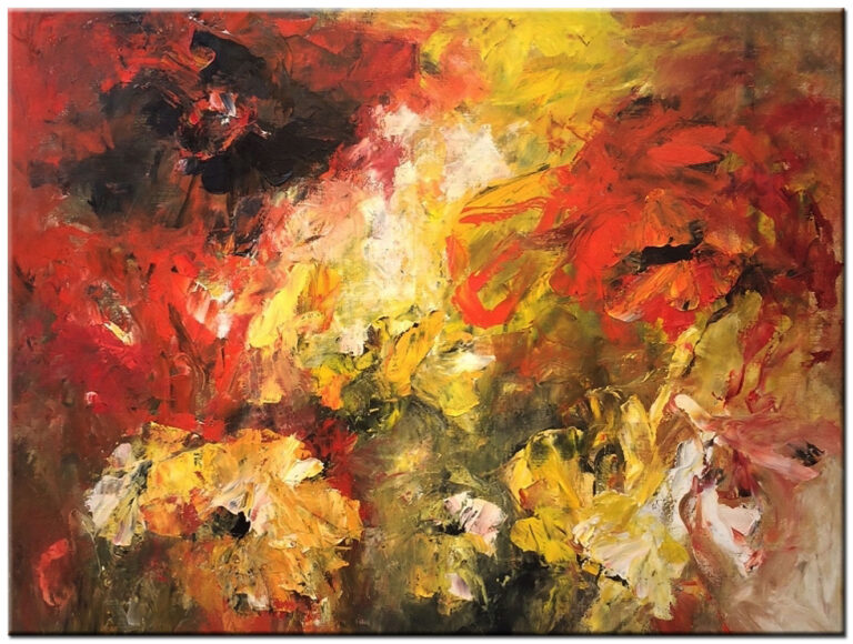 Herfst abstract modern schilderij