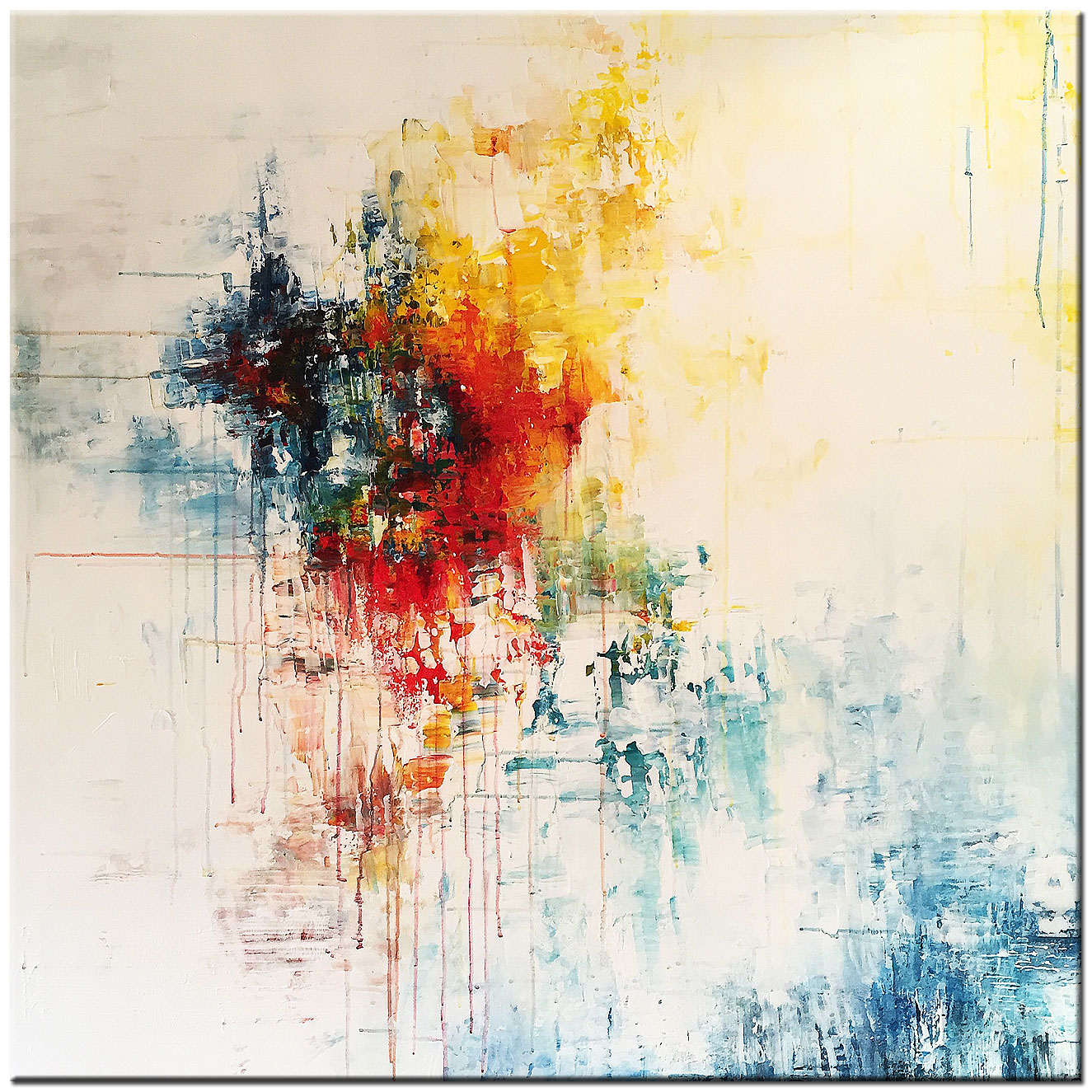 Simplicidad abstract modern schilderij 100x100cm