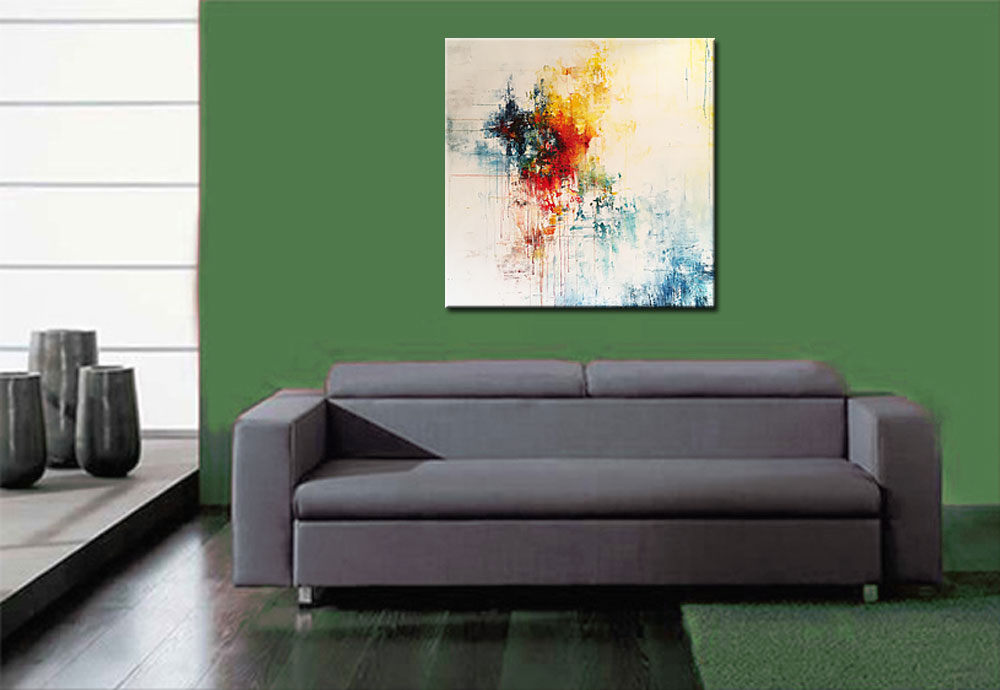 Simplicidad abstract modern schilderij 100x100cm - Afbeelding 3