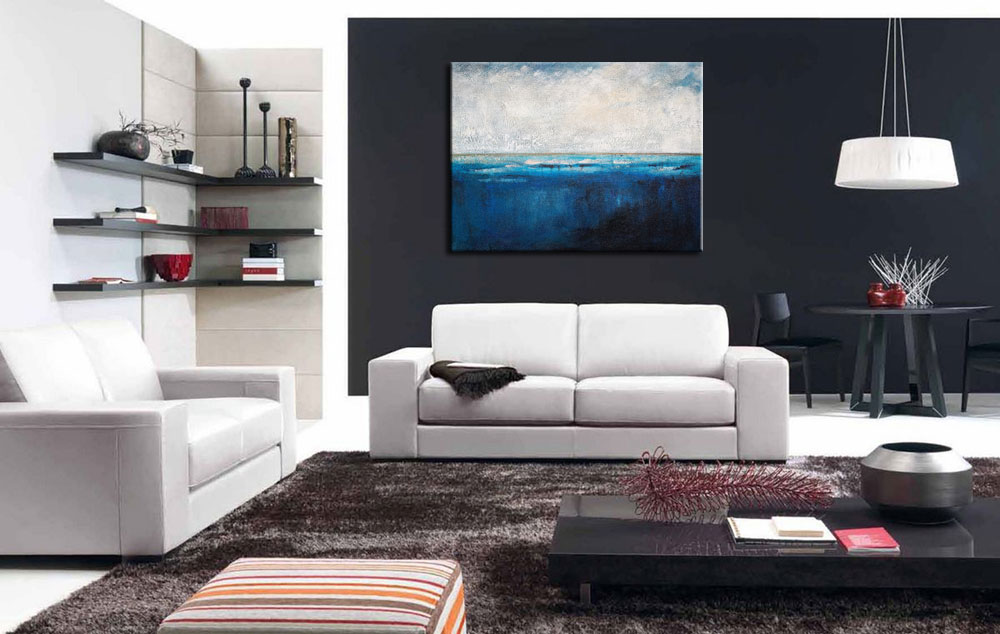De Zee modern schilderij 120x90cm - Afbeelding 3
