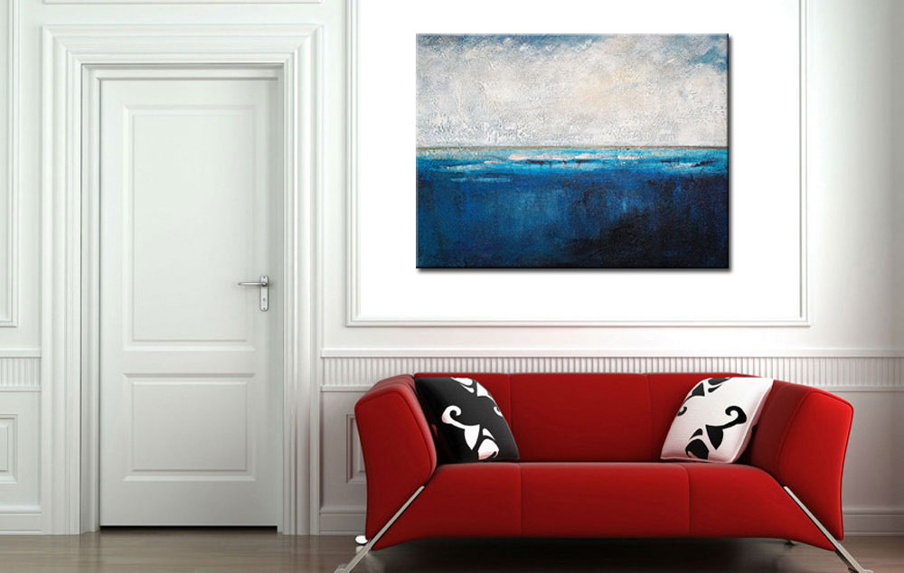 De Zee modern schilderij 120x90cm - Afbeelding 4