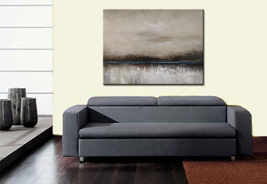 Grey Sky modern schilderij 120x90cm - Afbeelding 3