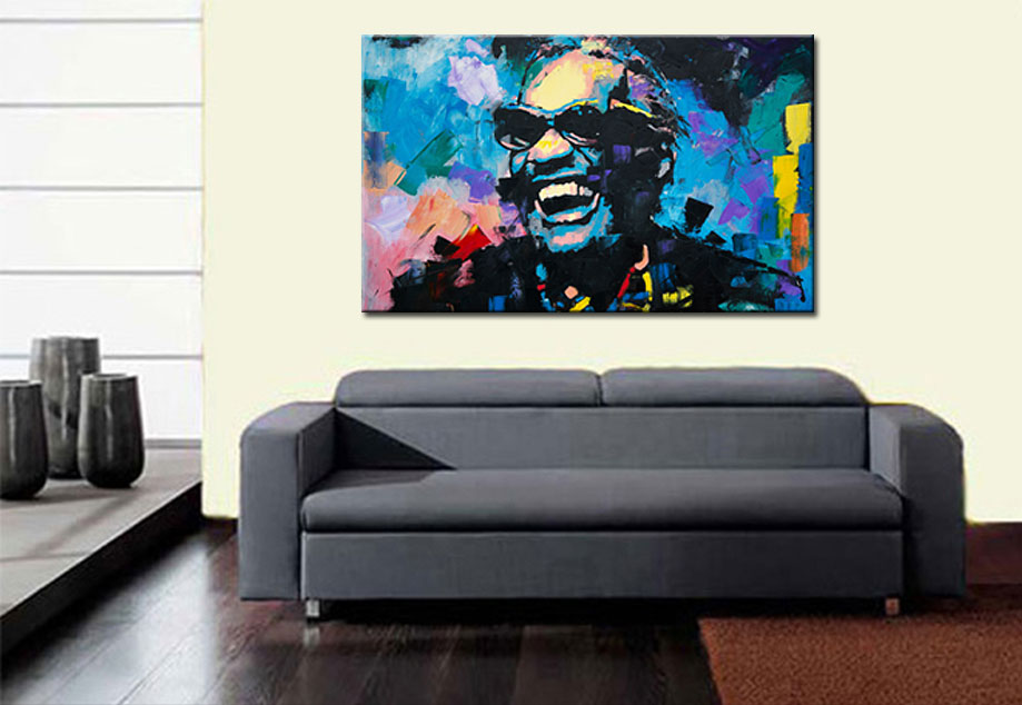 Ray Charles modern schilderij - Afbeelding 2