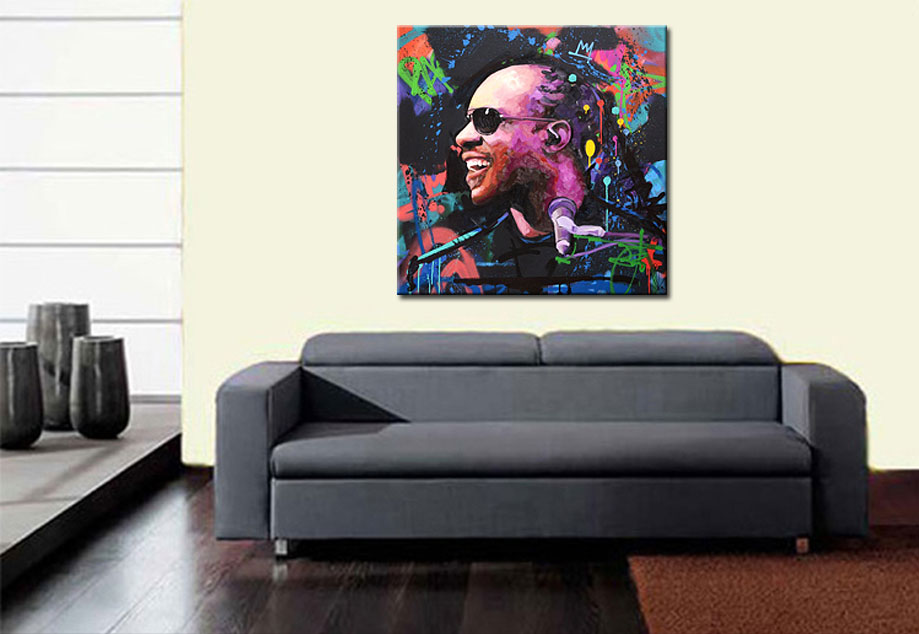 Stevie Wonder modern schilderij - Afbeelding 3