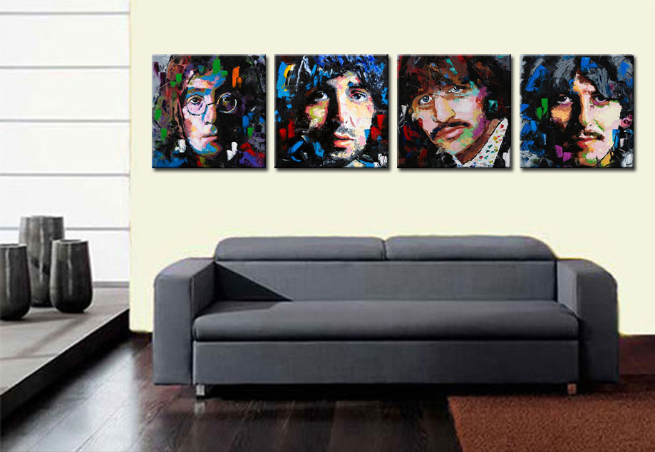 The Beatles modern meerluik schilderij - Afbeelding 3
