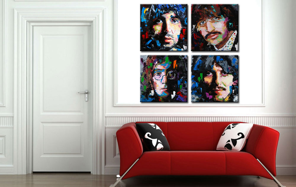 The Beatles modern meerluik schilderij - Afbeelding 4