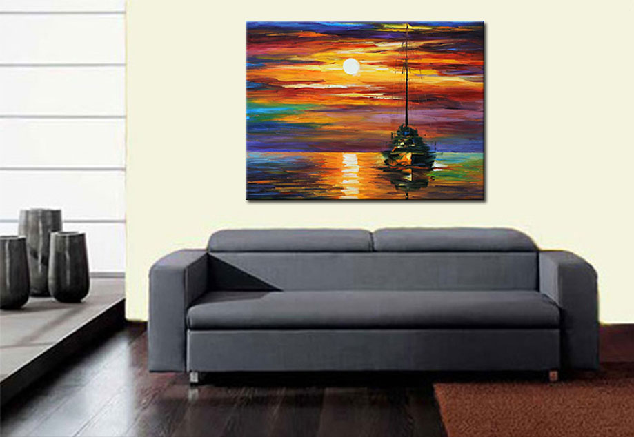 Sailing Home modern schilderij 120x90cm - Afbeelding 2