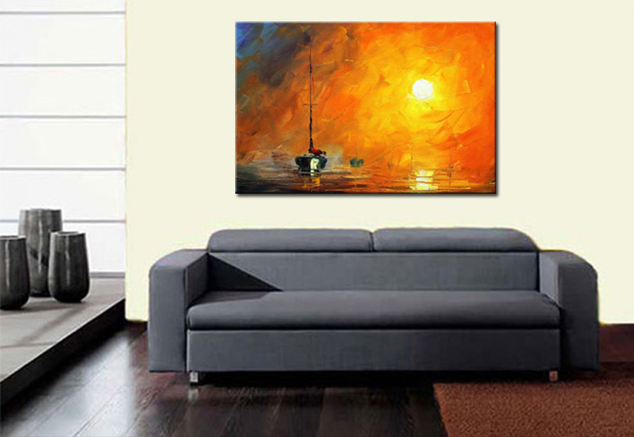 Over the Sea modern schilderij 120x80cm - Afbeelding 2