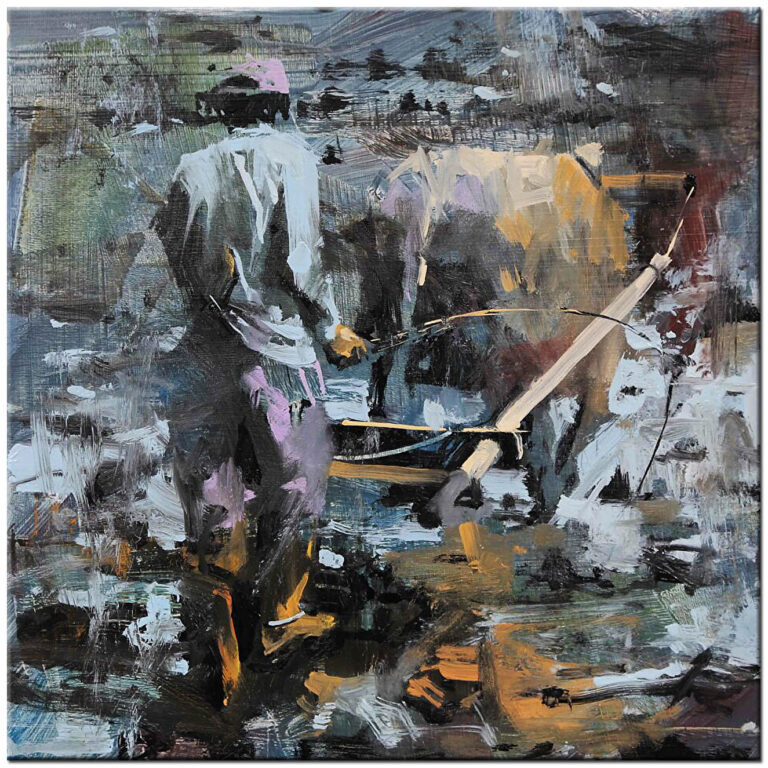 Boer modern schilderij