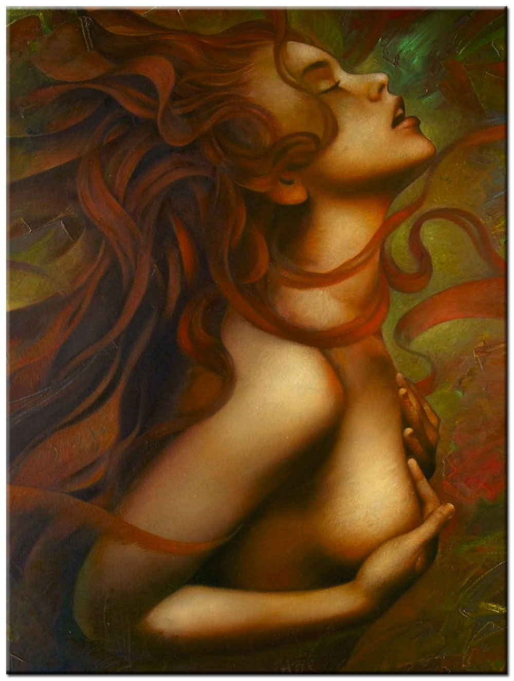 Erotisch schilderij Sensuele Extase 90x120cm