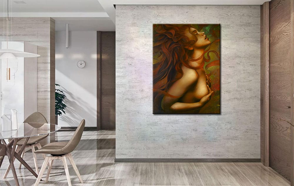 Erotisch schilderij Sensuele Extase 90x120cm - Afbeelding 3