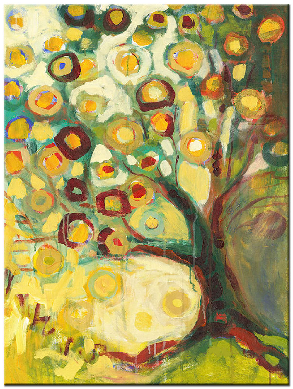 Boom modern schilderij 90x120cm