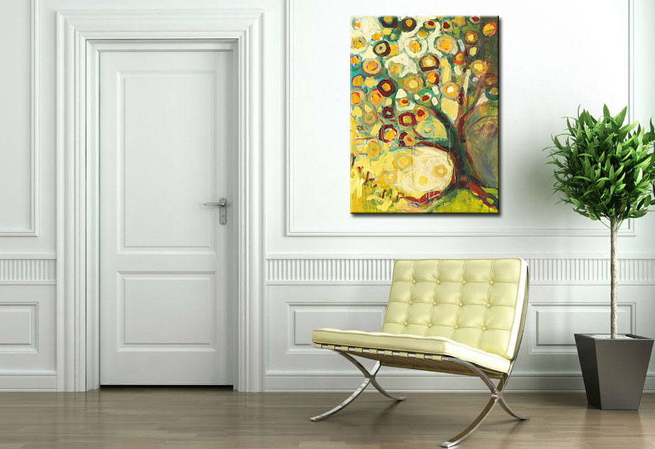 Boom modern schilderij 90x120cm - Afbeelding 2