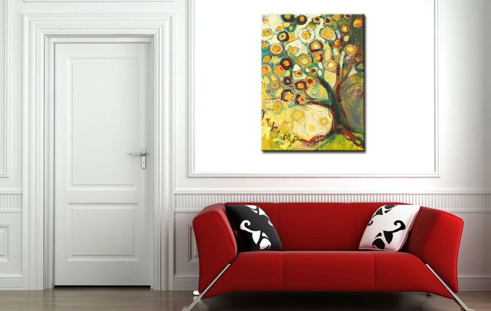 Boom modern schilderij 90x120cm - Afbeelding 4