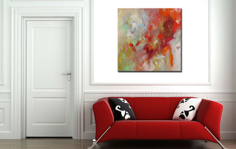 Loving Colors abstract schilderij 100x100cm - Afbeelding 2