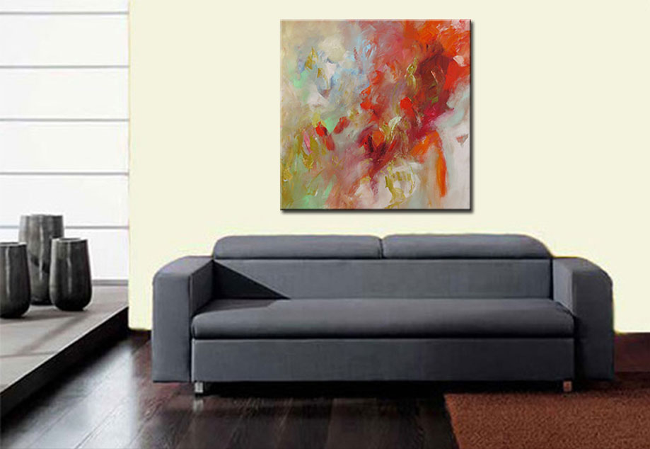 Loving Colors abstract schilderij 100x100cm - Afbeelding 4