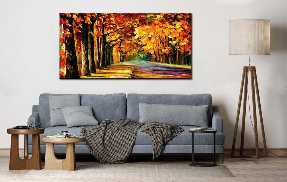 Bos modern groot schilderij 180x90cm - Afbeelding 4