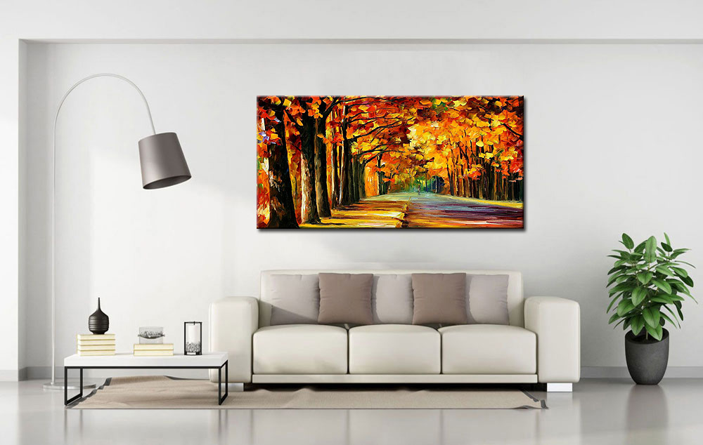 Bos modern groot schilderij 180x90cm - Afbeelding 3