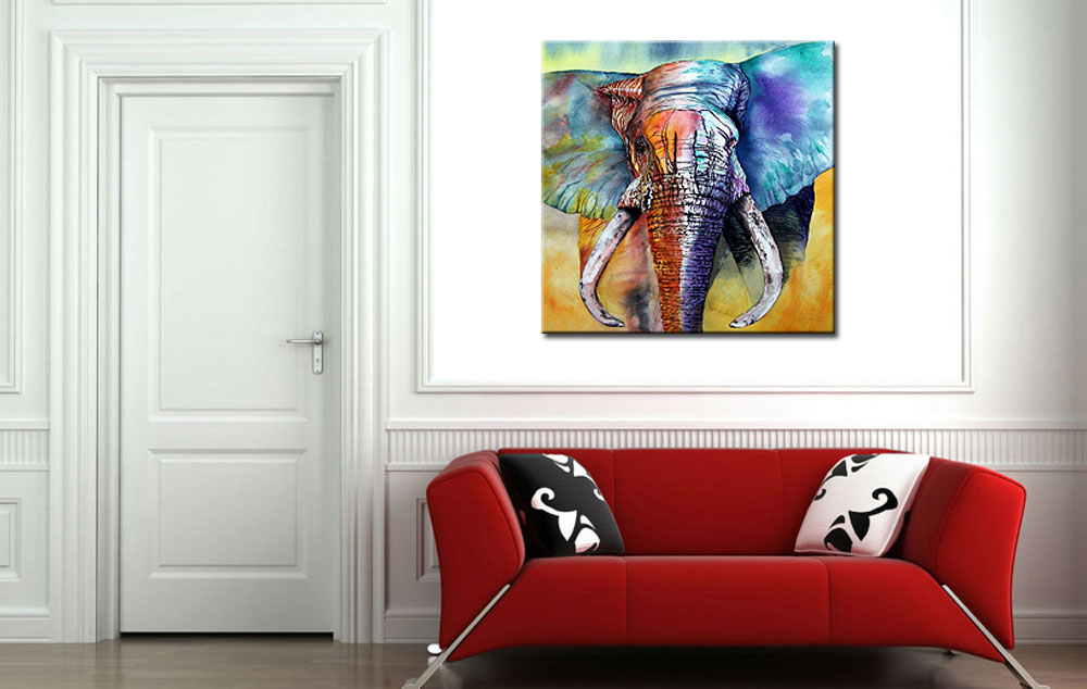 Reuze Olifant modern schilderij - Afbeelding 3