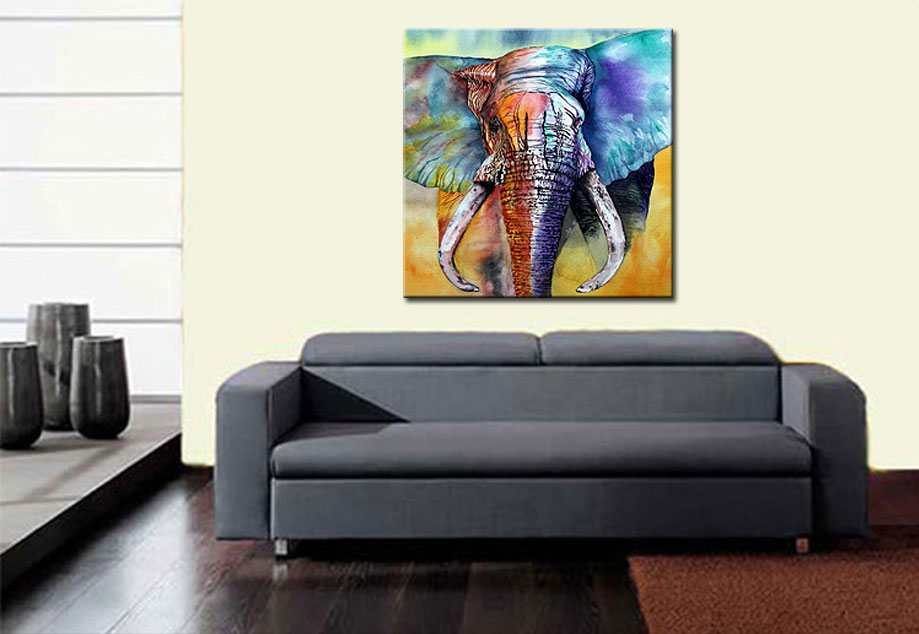 Reuze Olifant modern schilderij - Afbeelding 2