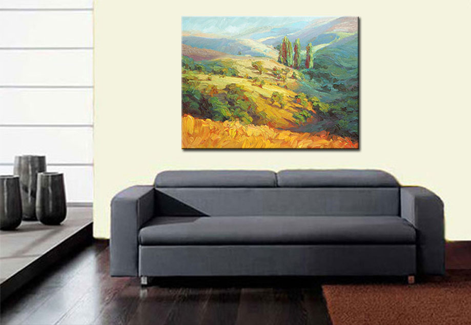 Berg en Dal modern schilderij 120x90cm - Afbeelding 2