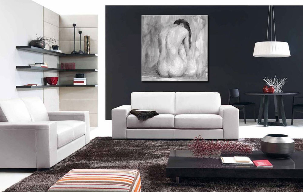Erotisch schilderij Shades of Grey - Afbeelding 2
