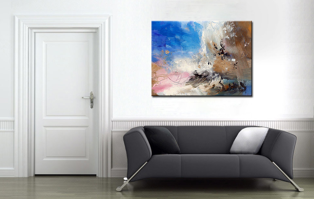 Abstract schilderij Sky Motion 120x90cm - Afbeelding 2