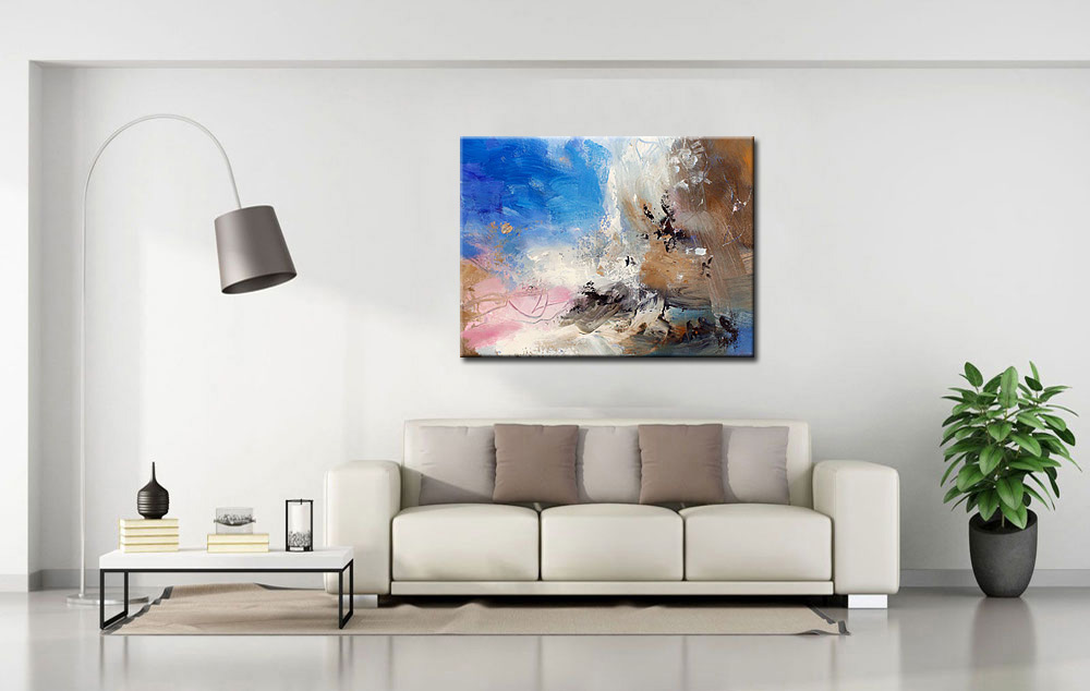 Abstract schilderij Sky Motion 120x90cm - Afbeelding 4