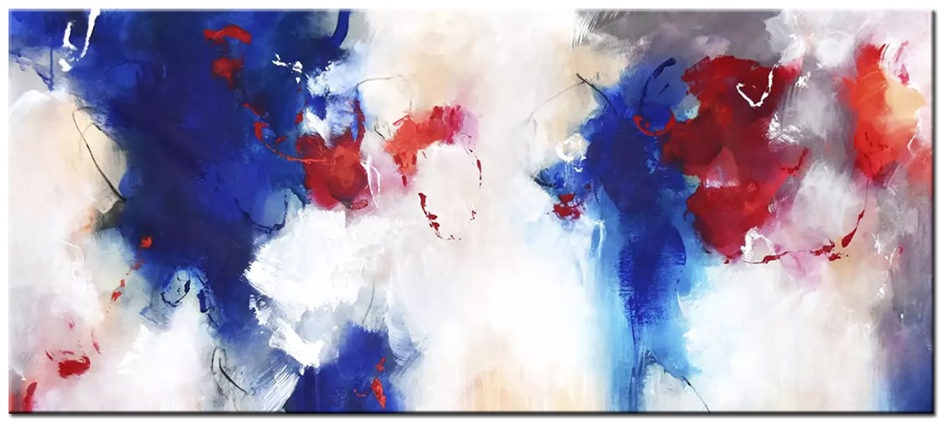 Abstract schilderij Dance of Colors 160x70cm