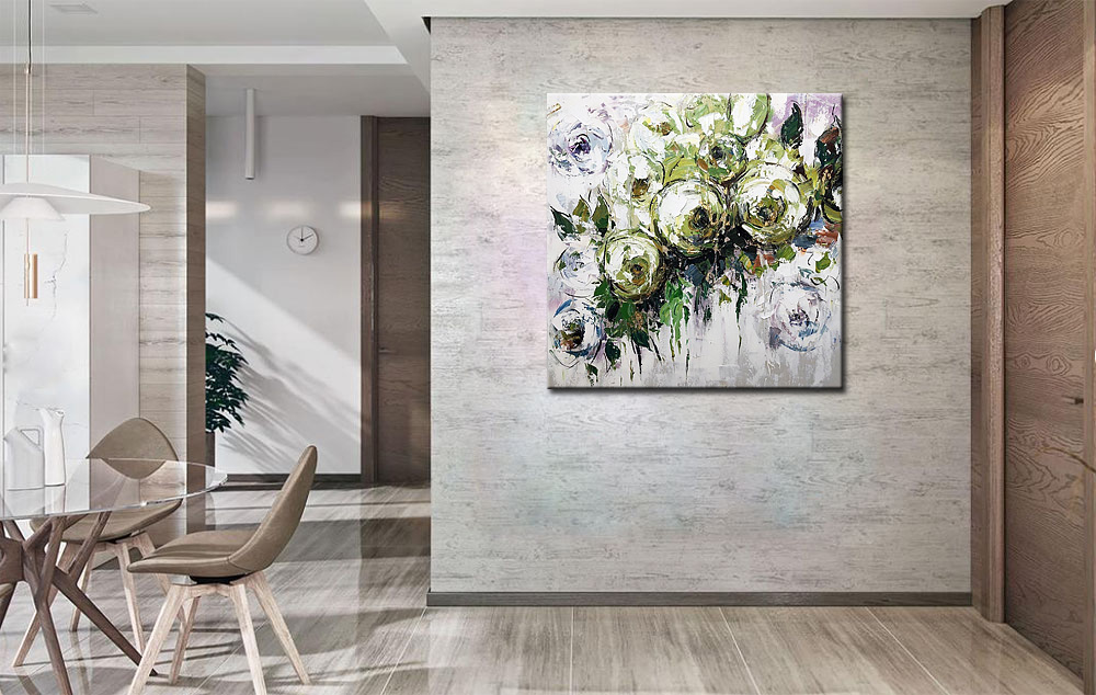 Natuurgezicht modern schilderij 100x100cm - Afbeelding 4