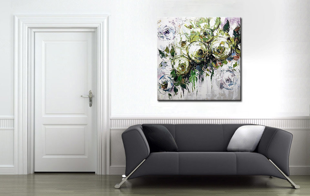 Natuurgezicht modern schilderij 100x100cm - Afbeelding 3