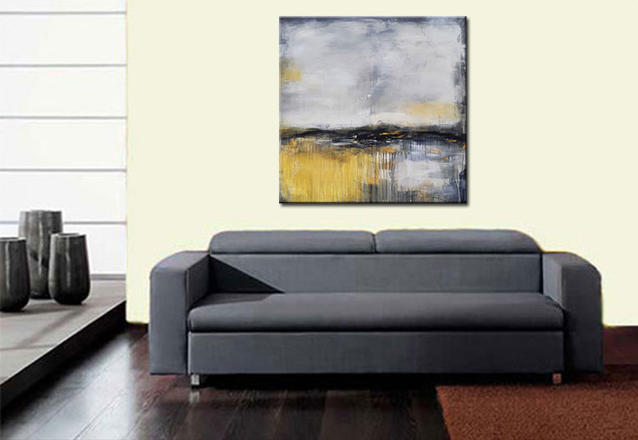 Moonlight abstract schilderij 100x100cm - Afbeelding 2