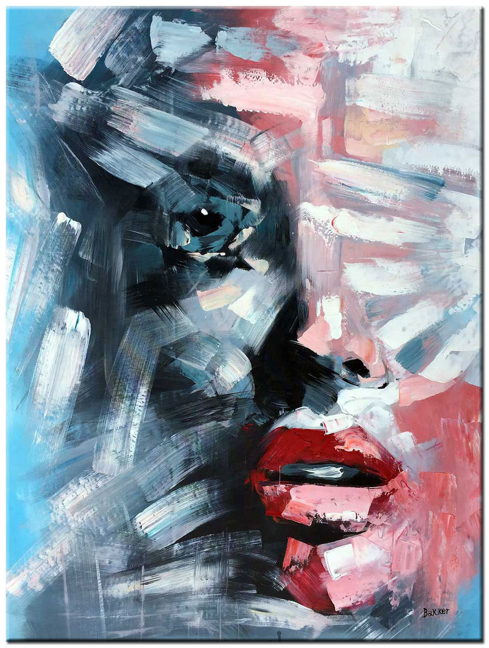 Vrouwen schilderij Stille Intensiteit 90x120cm